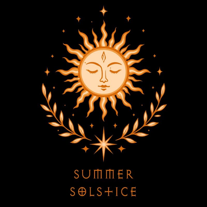 Summer Solstice Sun – Boho Symbol