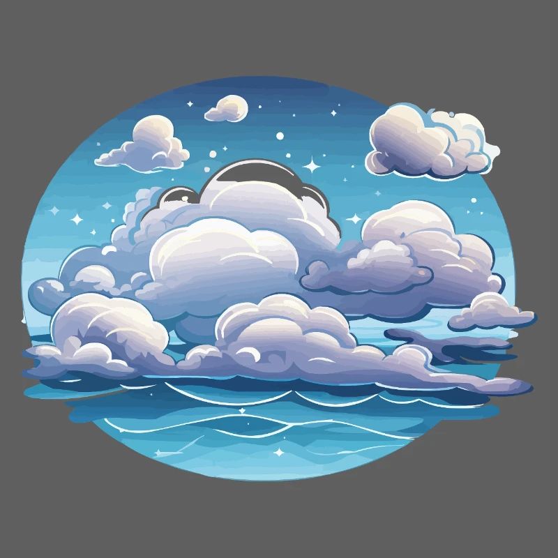 Circular clouds over the ocean
