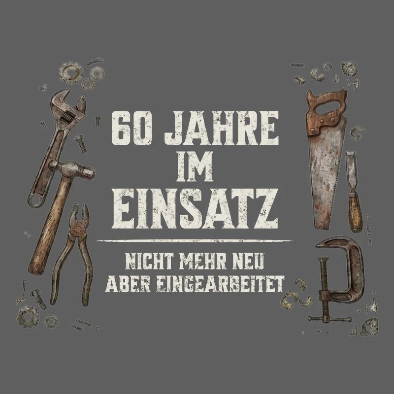 60. Geburtstag Handwerker Geschenk Werkzeug Spruch