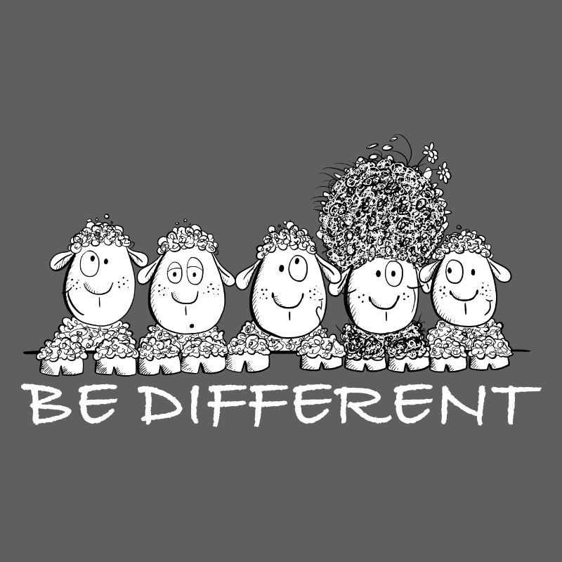 Be Different Schafe mit Spruch