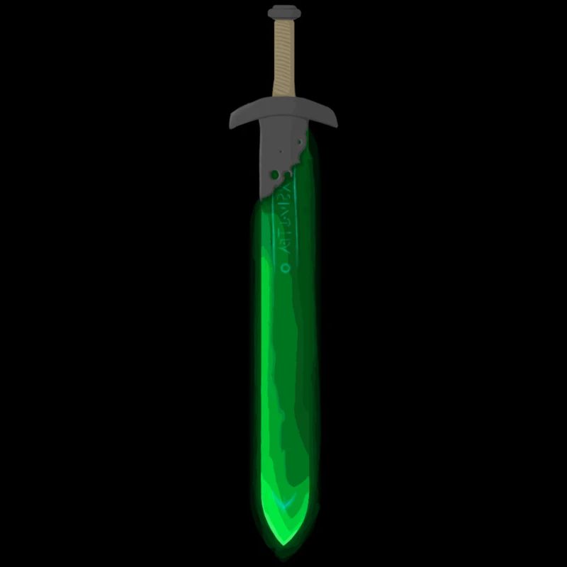 Épée runique verte