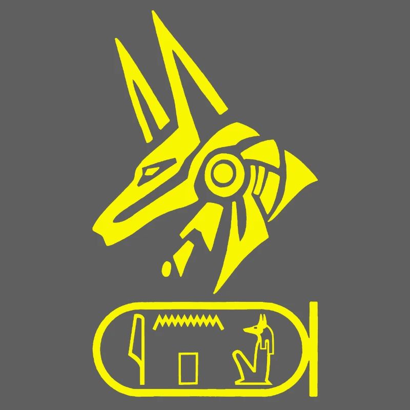 Dieu égyptien Anubis (jaune)