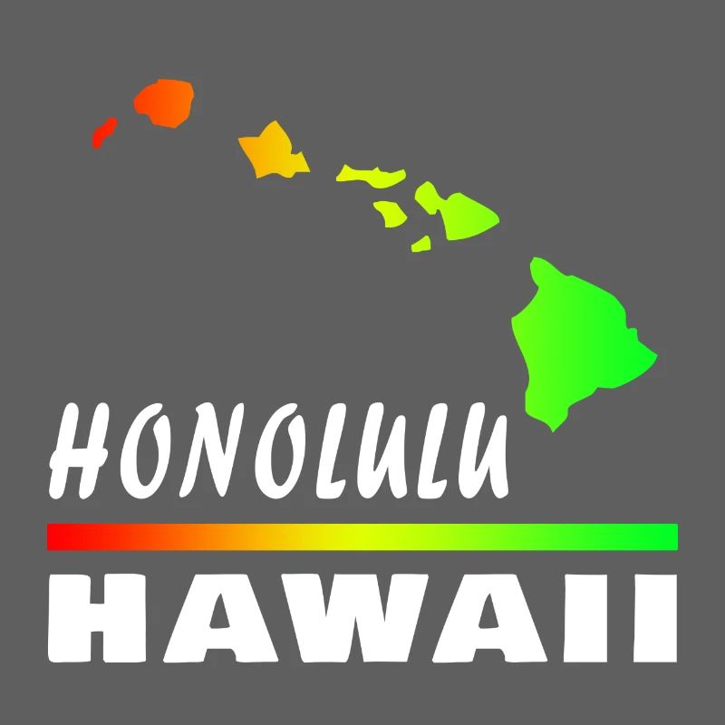 Hawaii Honolulu with Map / Gift Map