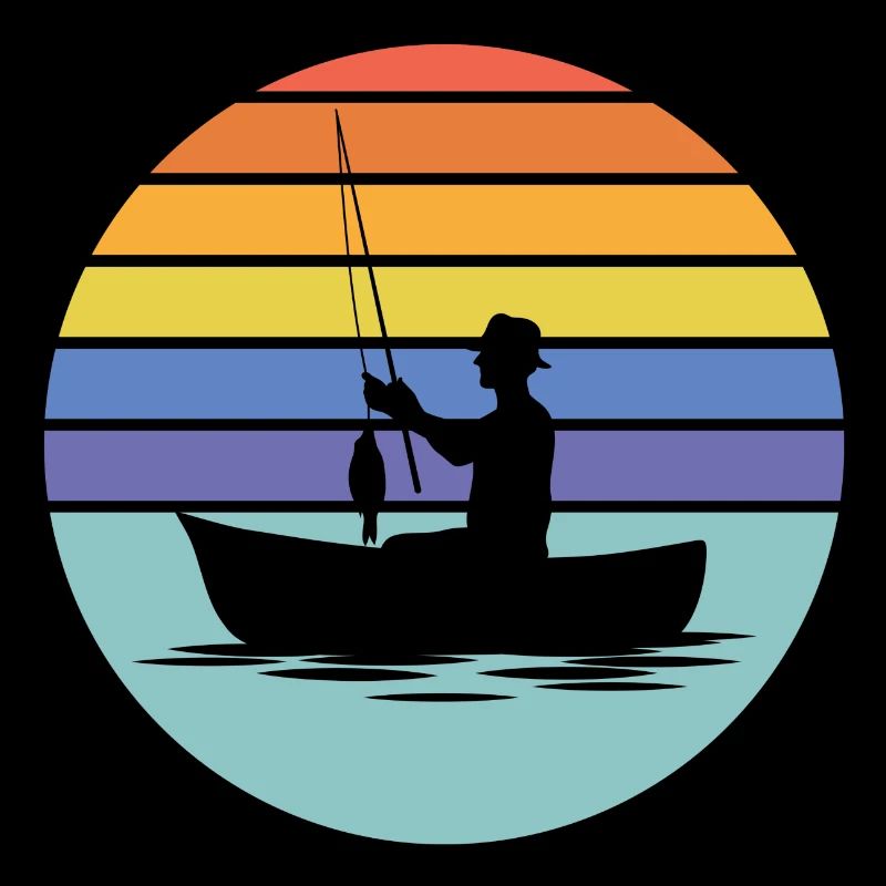 pêche, pêcheur, canne à pêche