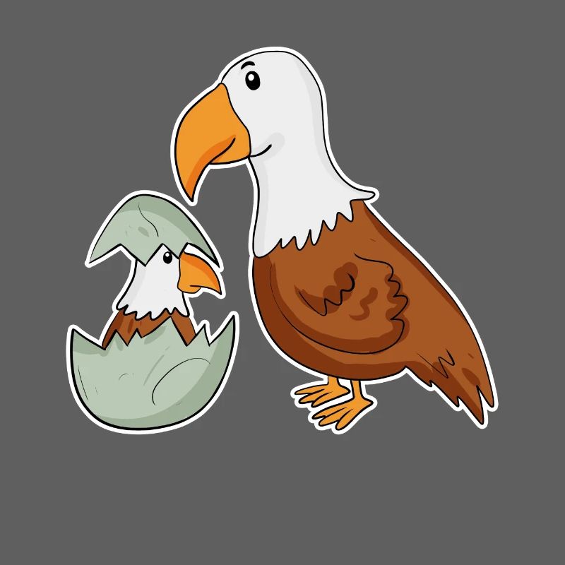 Famille Eagle - Aigle avec bébé - Eagle Motif