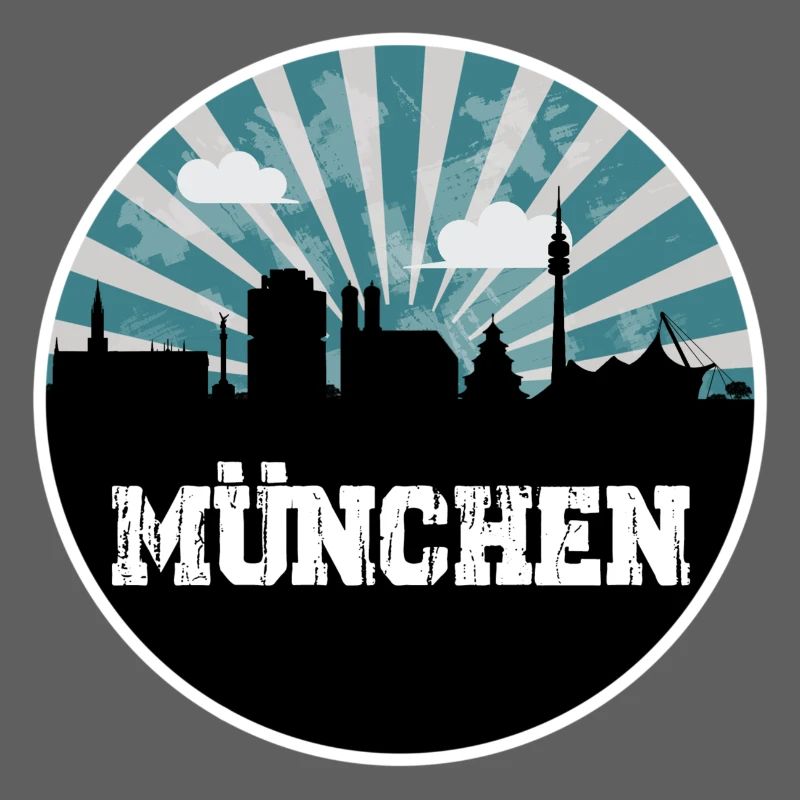 L’heure bleue de Munich Skyline