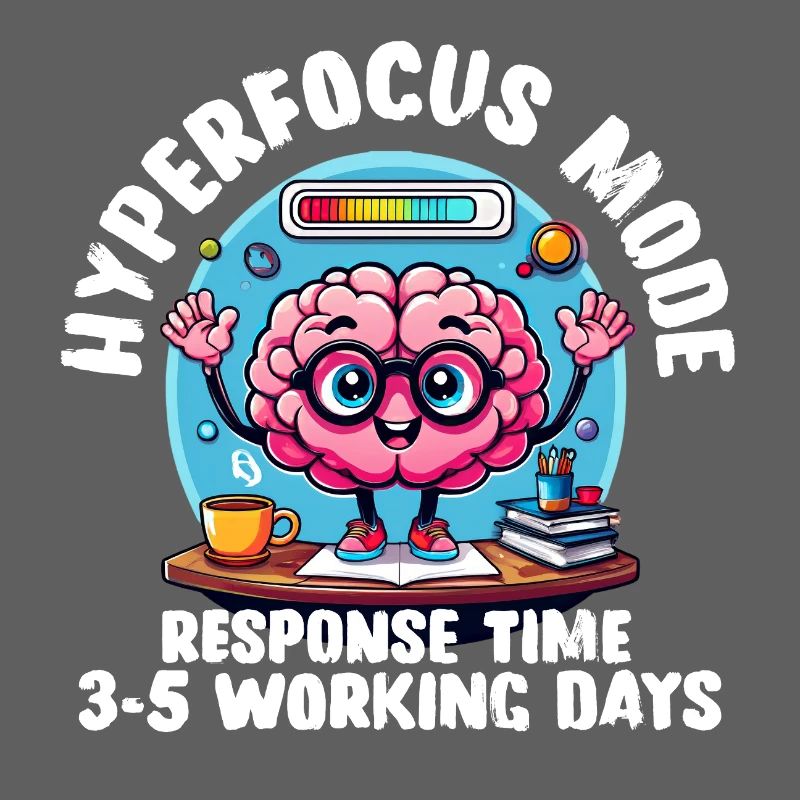 Hyperfocus Loading - T-shirt neurodivergent drôle