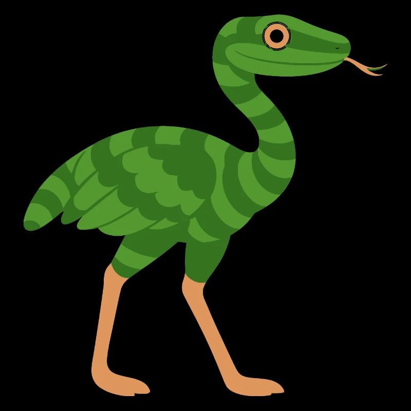The ostrich snake, the snake that runs!
