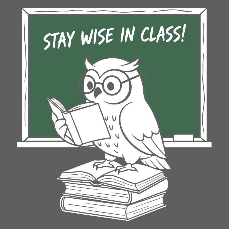Wise owl reading in class