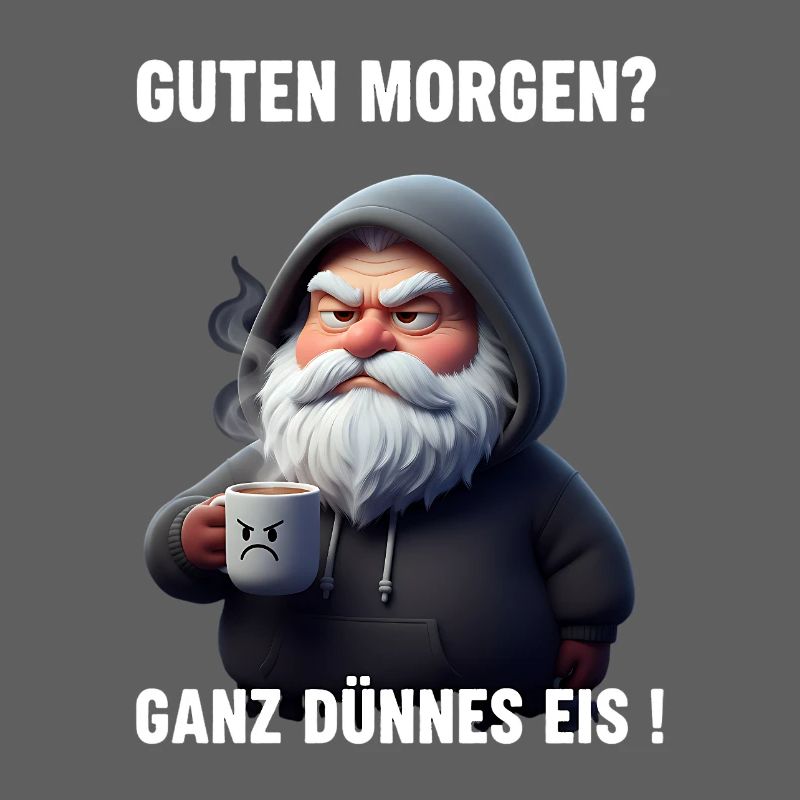Grummel Weihnachtsmann Dünnes Eis Spruch