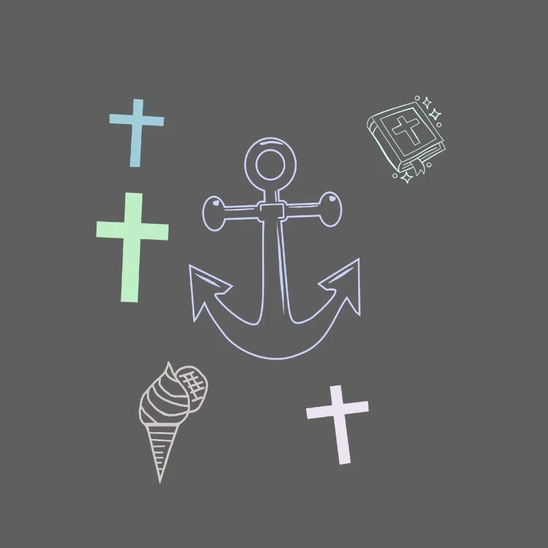  Anker Kreuz Eis maritim