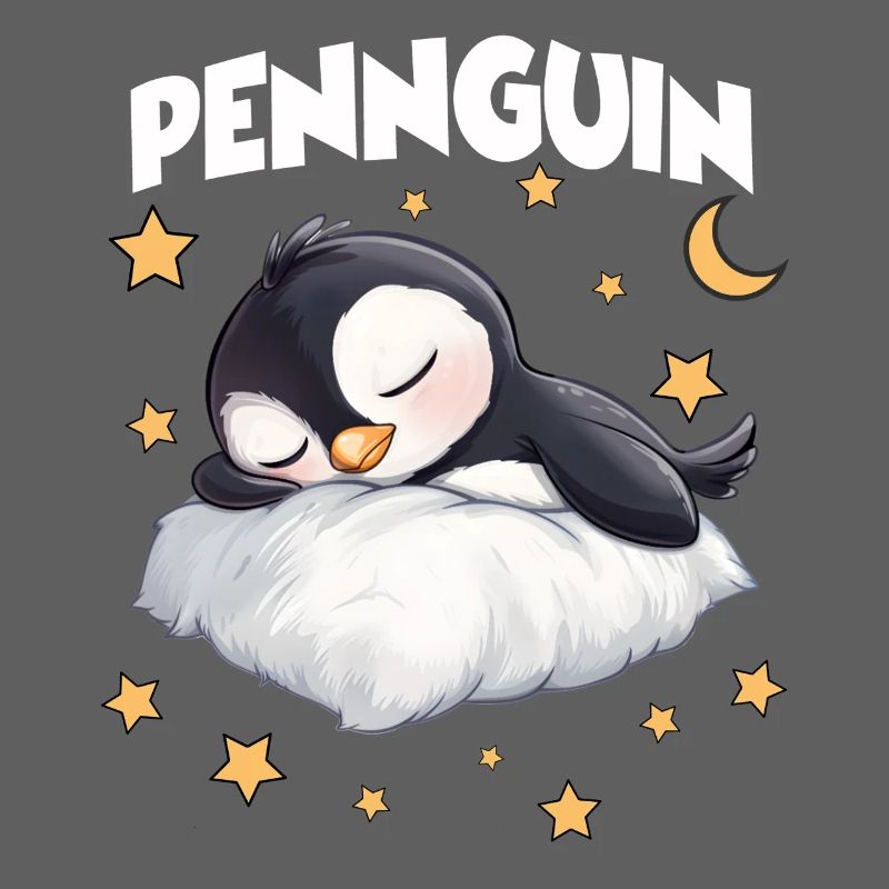 Pennguin Pinguin Pyjama müde Morgenmuffel Langschl