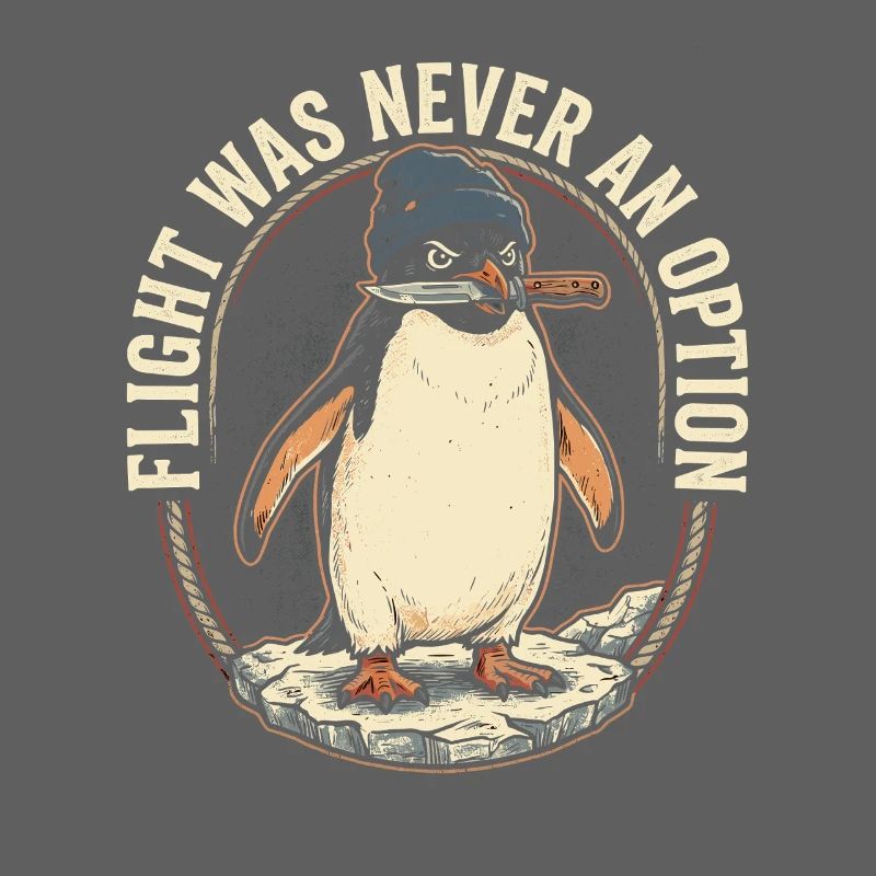 Penguin mit Messer – Eiswitz