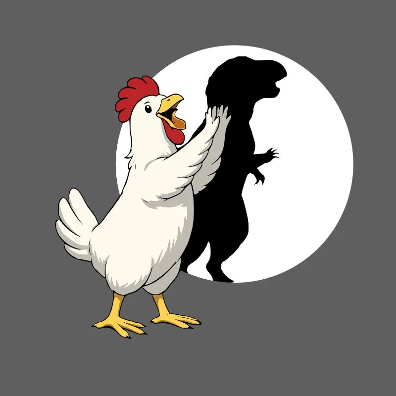 Funny Chicken T Rex Dinosaur Shadow Puppet