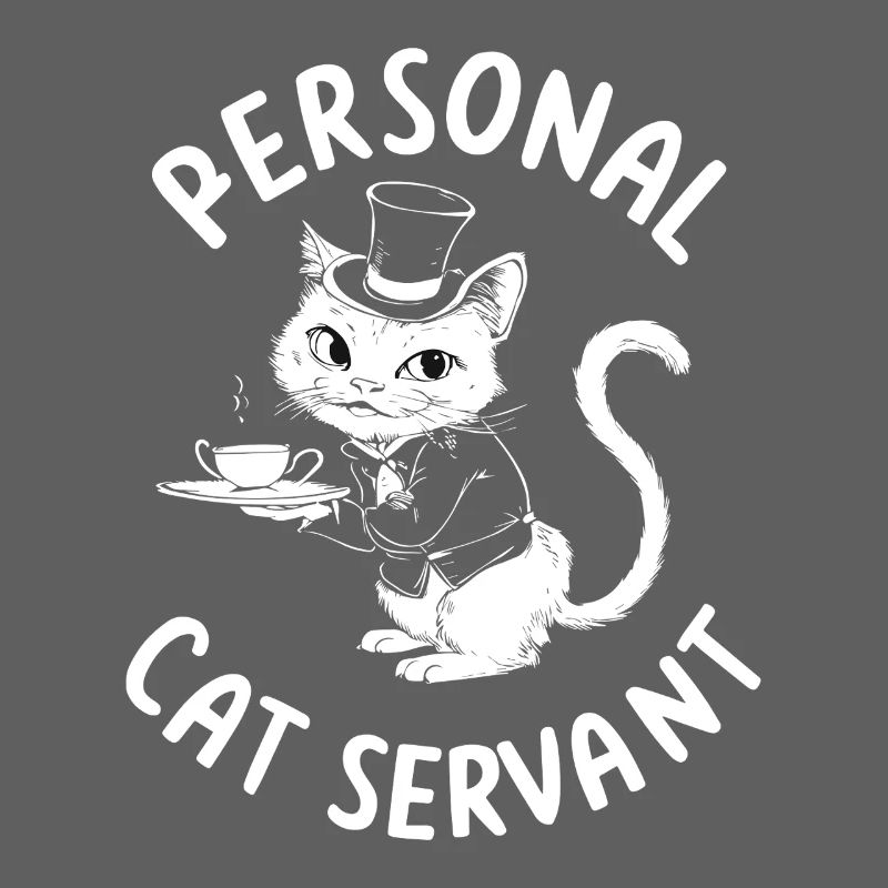 Katzenkellner mit Tee