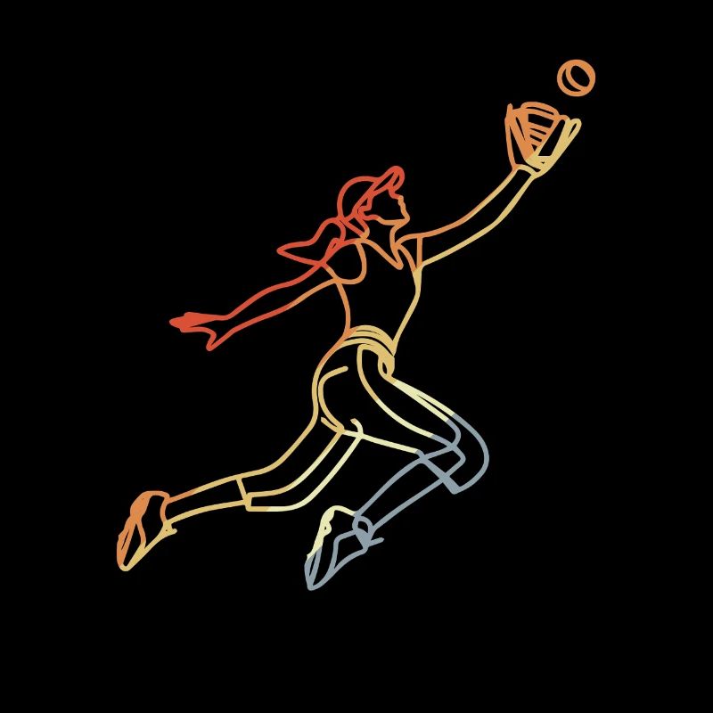 Sketch de joueuse de baseball