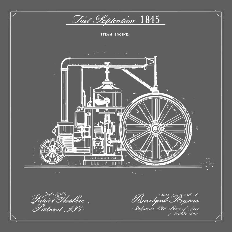 Plan de machine à vapeur vintage