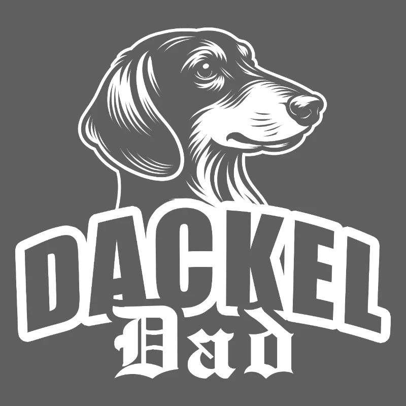 "Dackel Dad" mit Hundekopf
