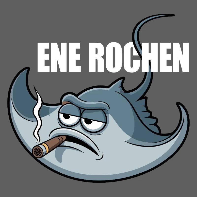 Ene Rochen Raucher Spruch Zigarette Kippe Rauchen