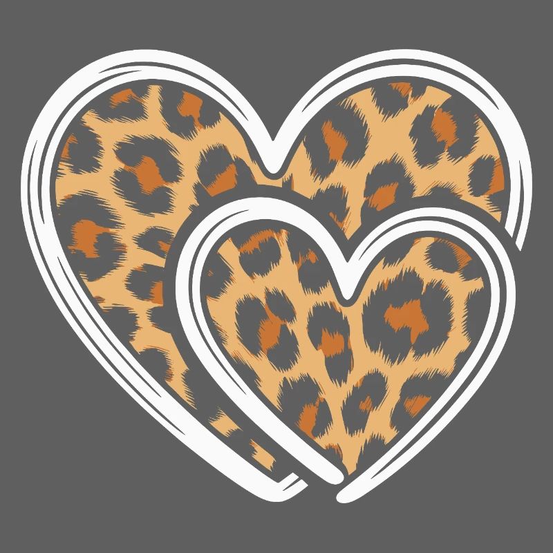 Herz mit Leopardmuster