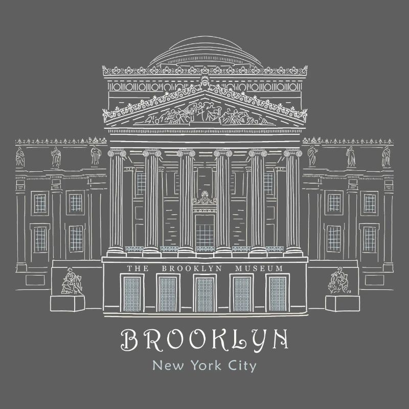 New York, dessin au trait Musée de Brooklyn