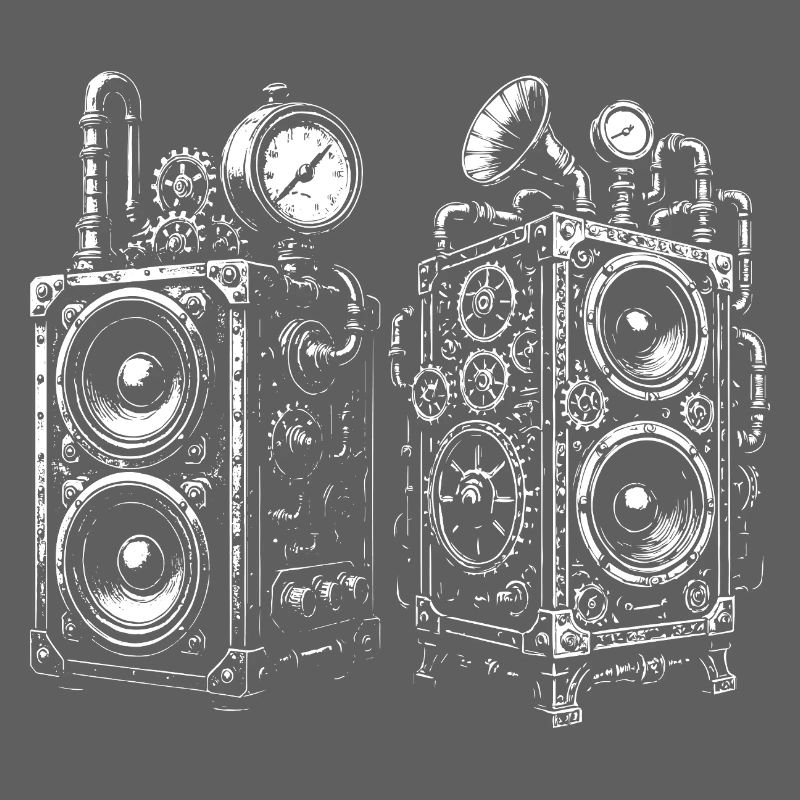 Enceintes Steampunk Gear