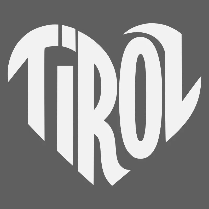 Tirol Herz Typografie