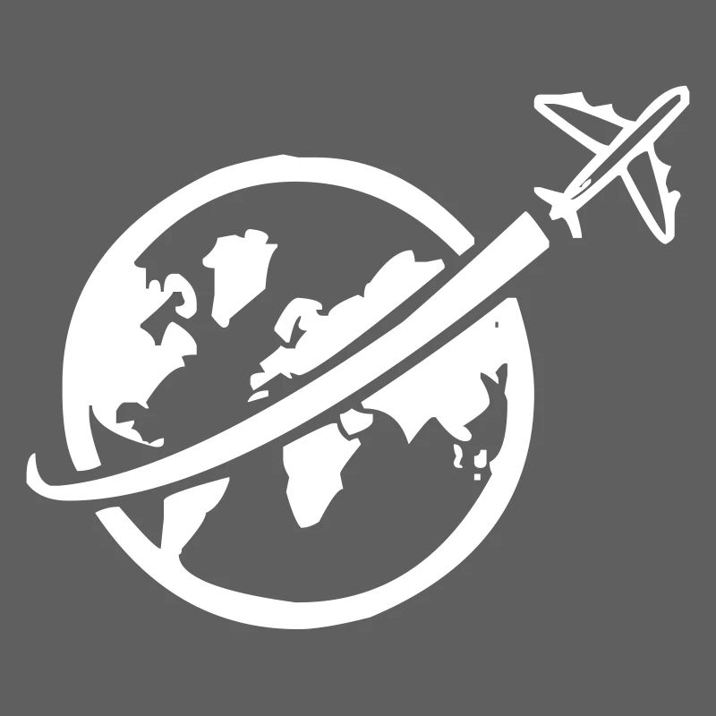 Avion avec globe-globe