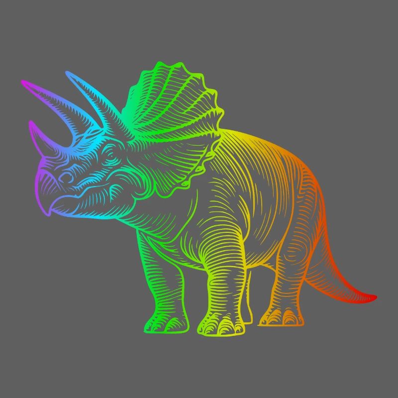 Regenbogen-Triceratops-Dinosaurier