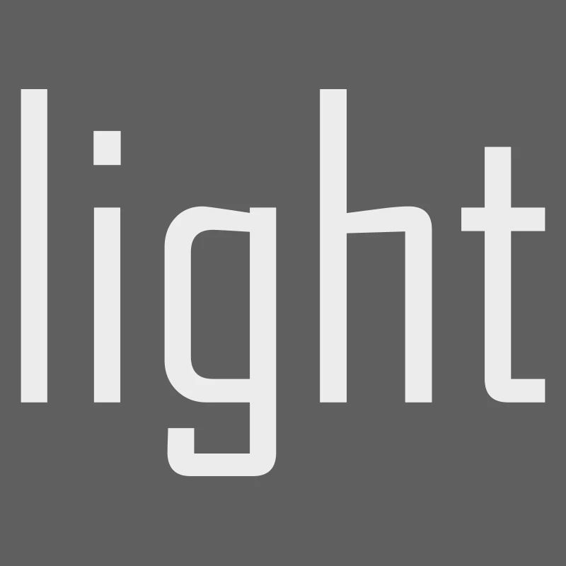 Bright Light Light - typography on black sun