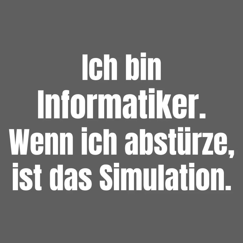 Je suis informaticien – crash comme simulation