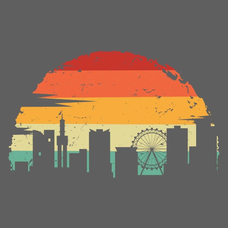 Sunset Skyline Farbverlauf