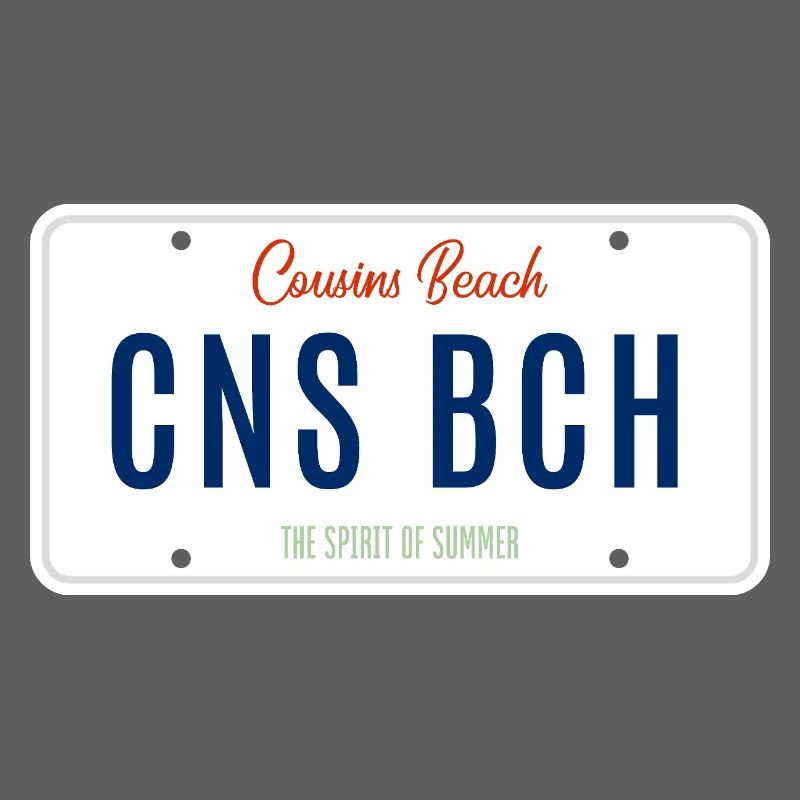 Plage Cousins – Plaque d’immatriculation