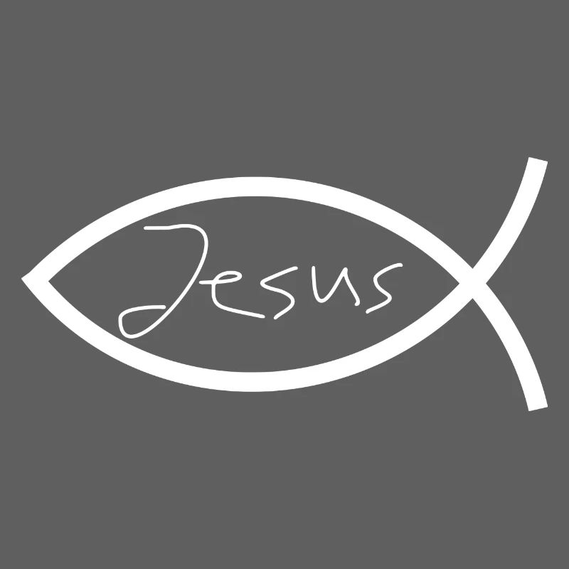Jesus fish white Ichthys fish fish