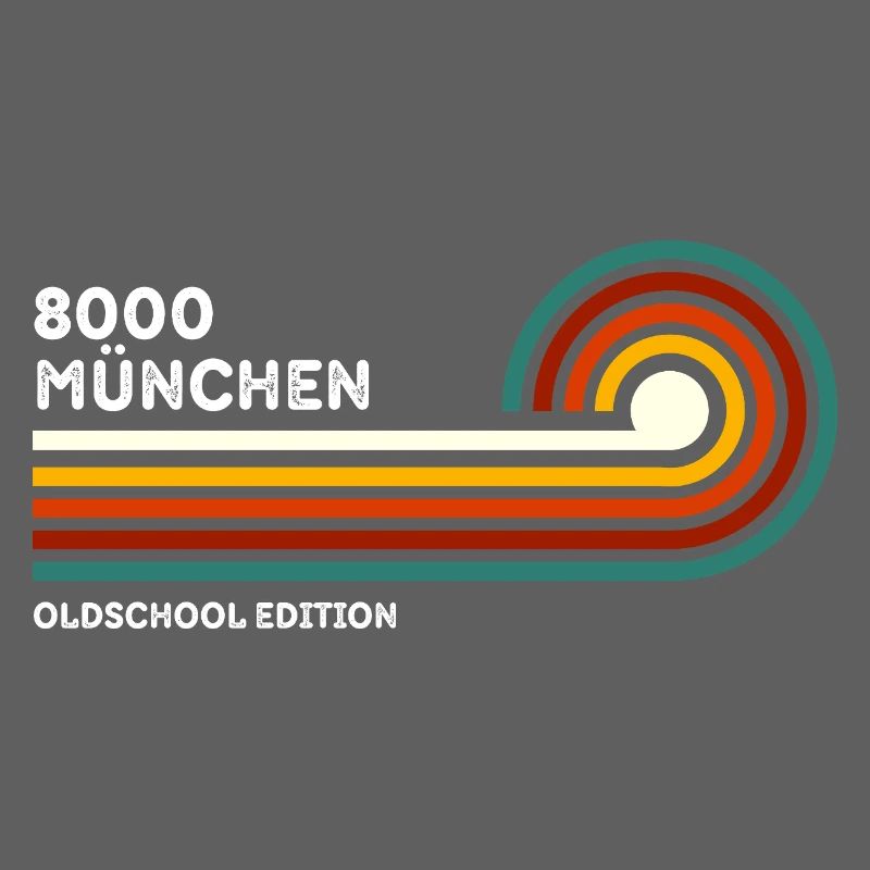 Munich Retro Shirt 8000 Postcode Souvenir Bavaria 70s