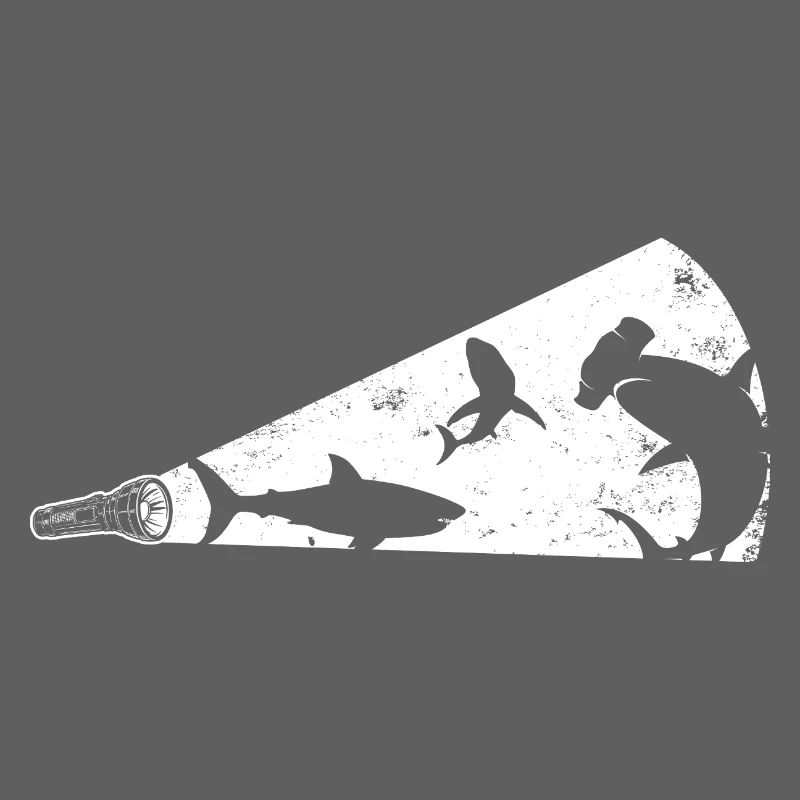 Mégaphone silhouette de requin