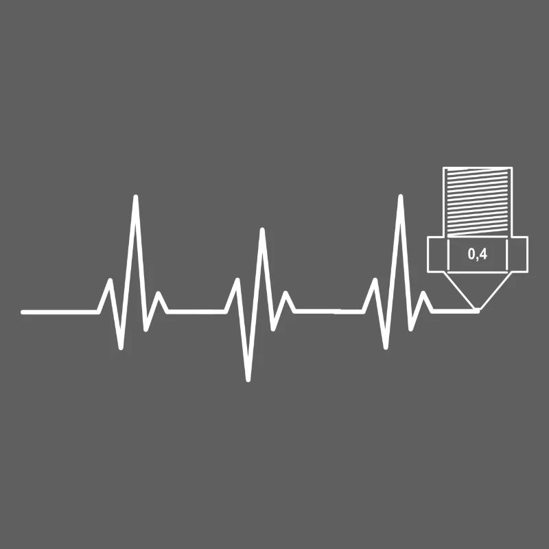 Heartbeat Impression 3D drôle TShirt Design