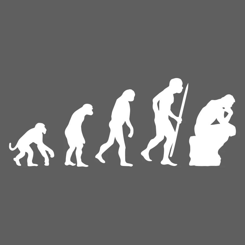 Évolution du penseur philosophie philosophe drôle