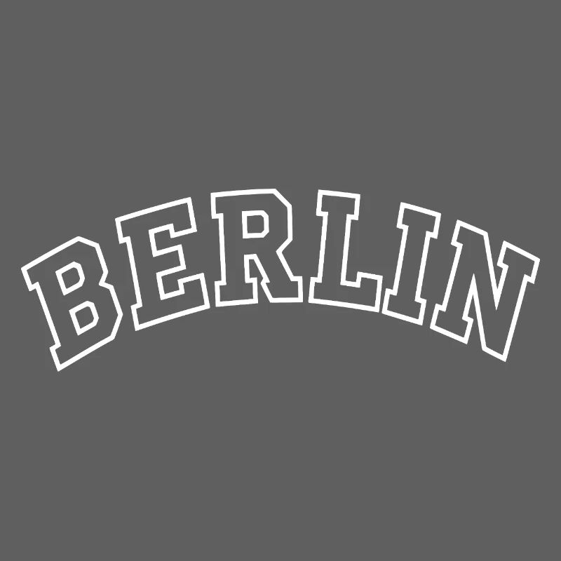 École de design de noms de villes rétro de Berlin