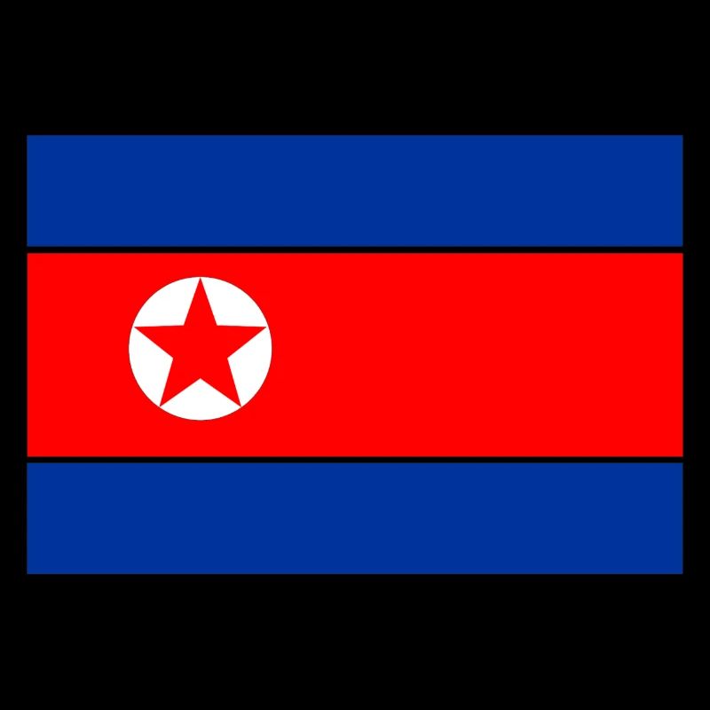 Drapeau du logo de la Corée du Nord Drapeau nord-coréen