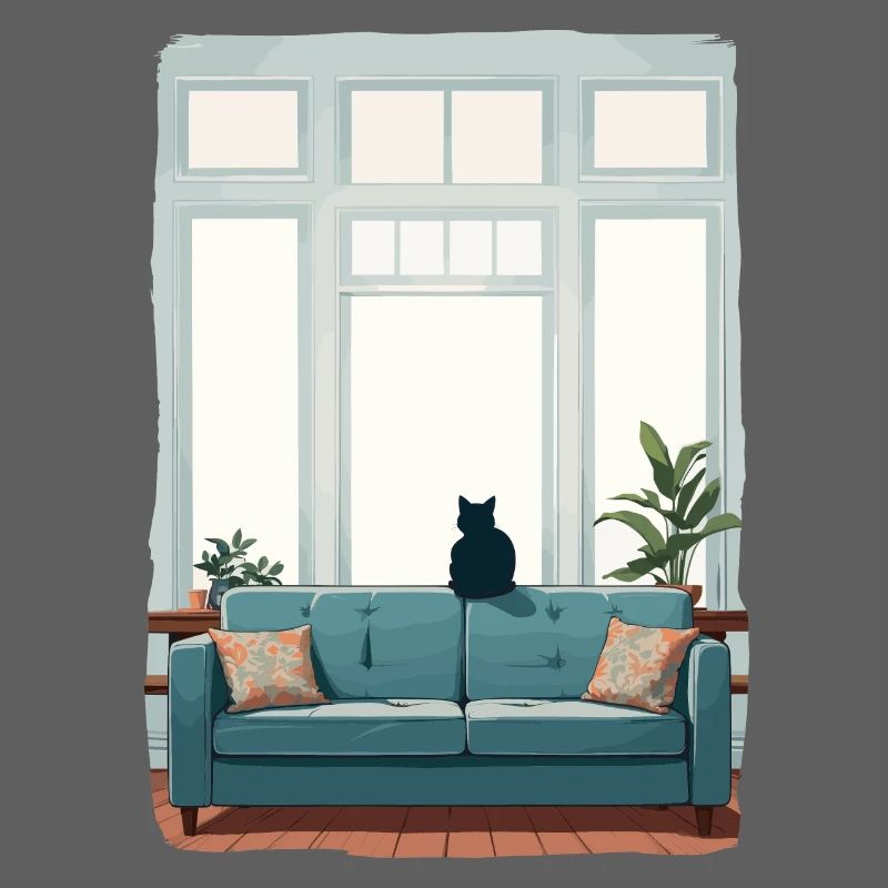 Chat seul à la maison