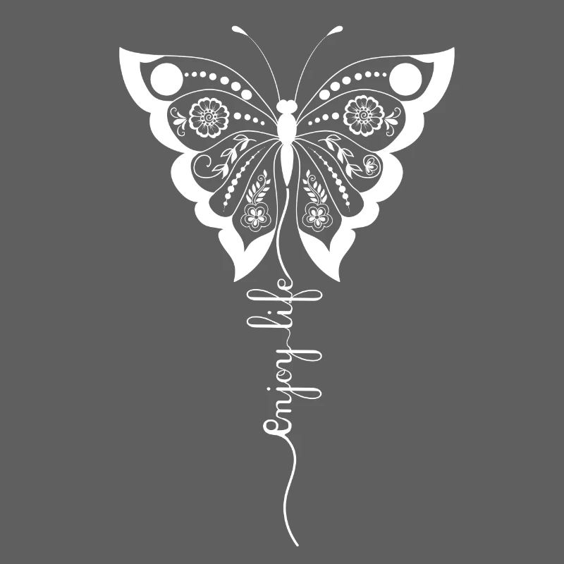Papillon floral Script