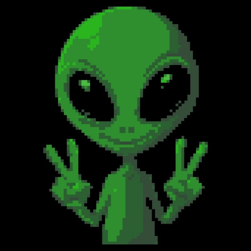 Signe de paix extraterrestre Pixel