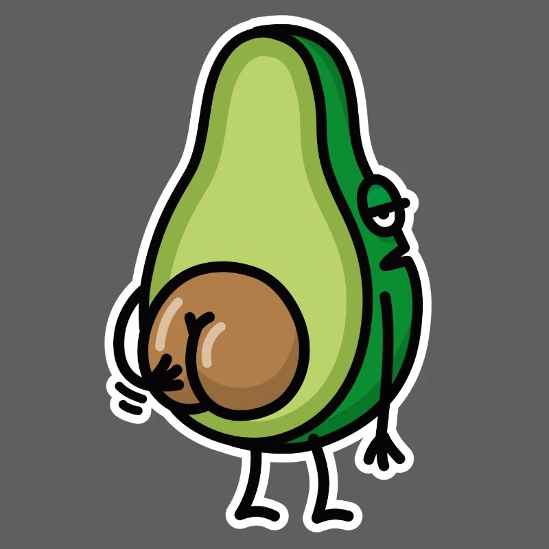 Funny avocado butt scratching ass gift idea
