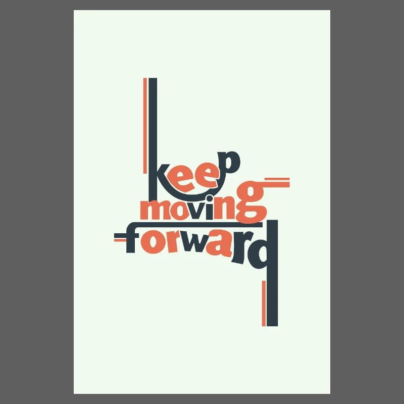 Continuer d’avancer Typographie minimale