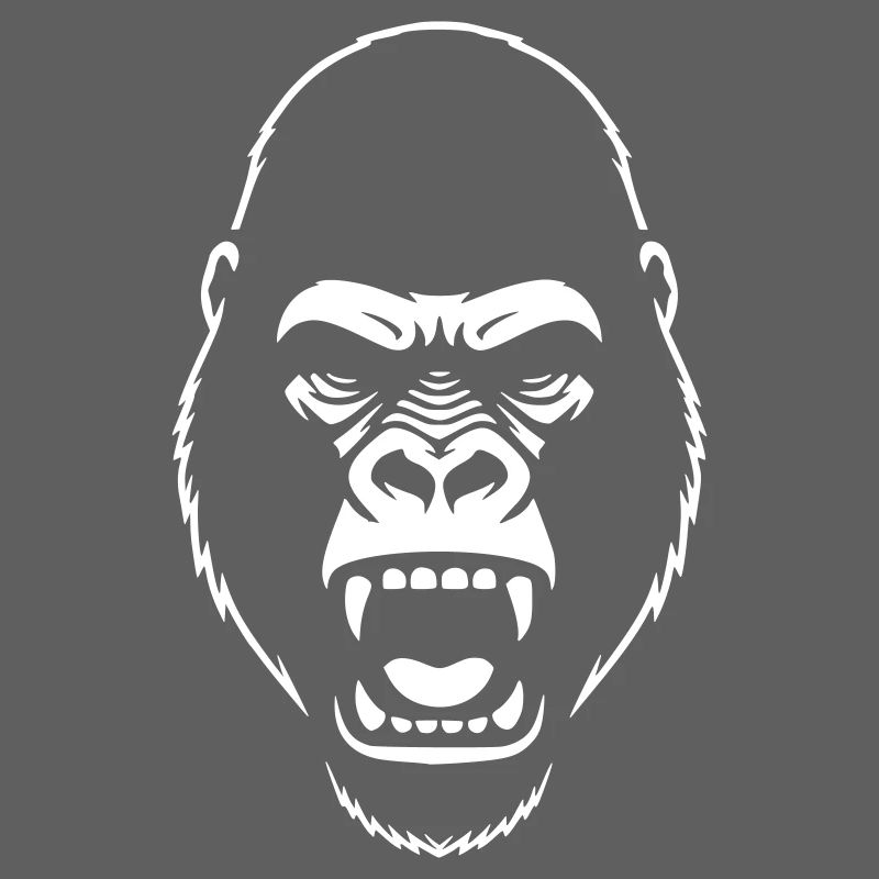 Gorilla Stencil: Elegantes Grunge-Statement