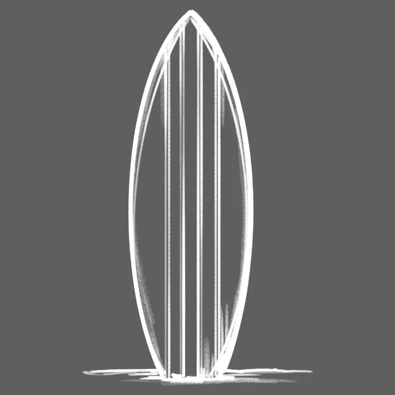 Planche de surf/planche de surf dans le sable
