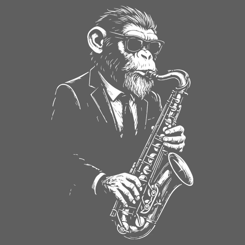 Jazz Sax Monkey in Suit