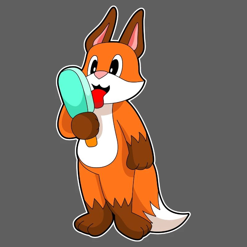 Fuchs Eis am Stiel