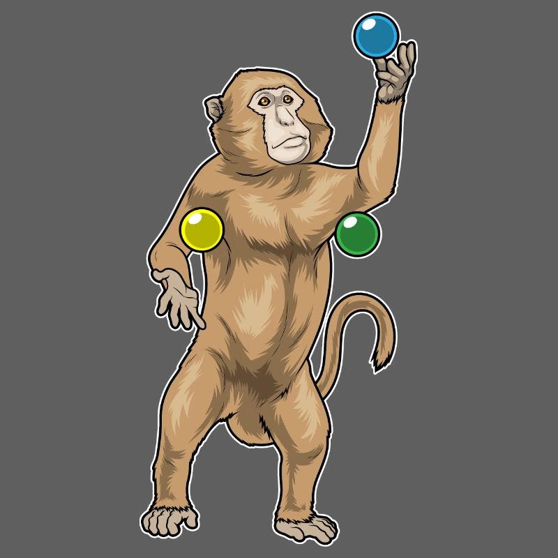 Monkey juggler juggling